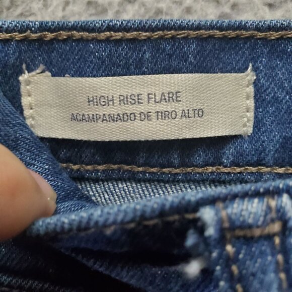 Universal Thread Jeans Womens 10R Blue High Rise Flare Cotton Blend Denim - Picture 4 of 11